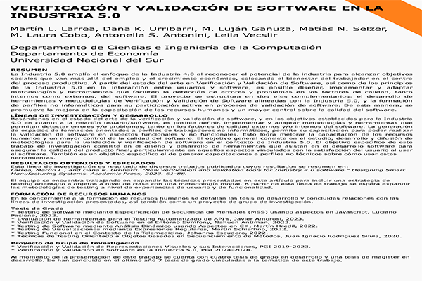 Verificación y Validación se Software en la Industria 5.0